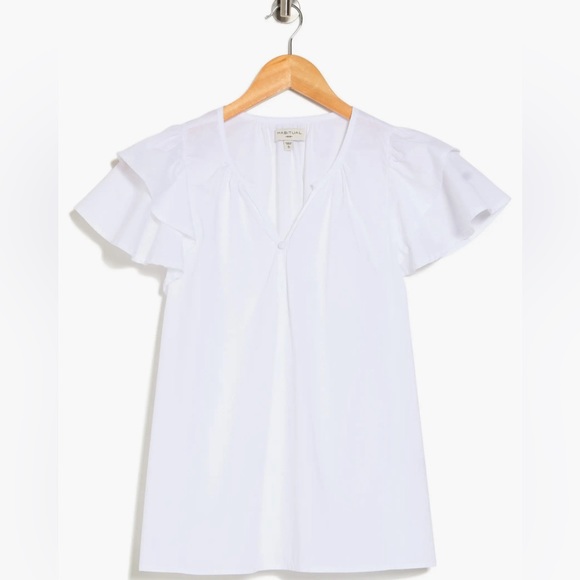 Habitual Double Ruffle Short Sleeve Top - Picture 3 of 13